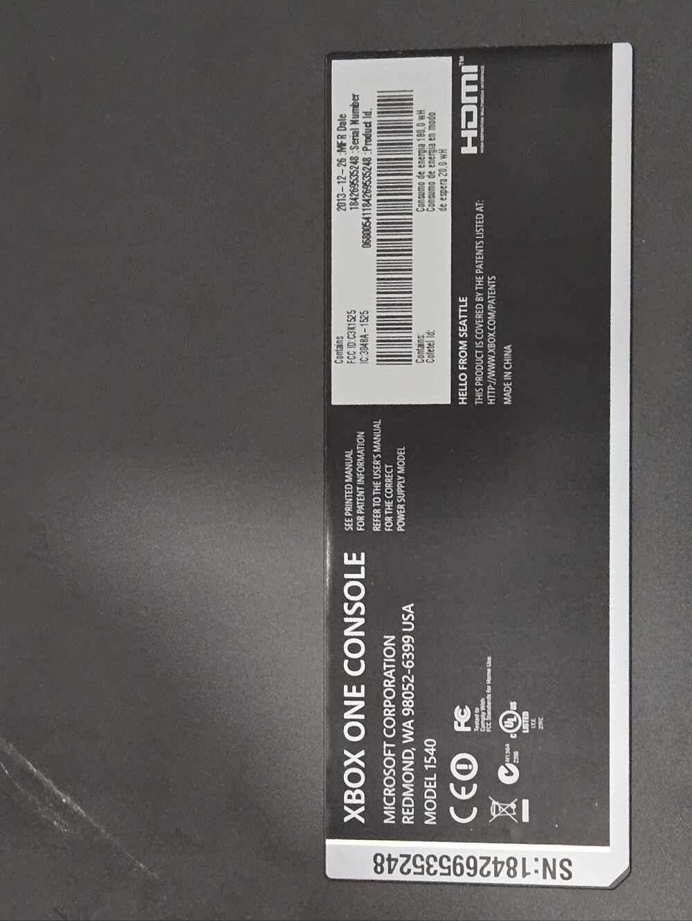 Xbox One Console (Original Model 1540) - Picture 6 of 12